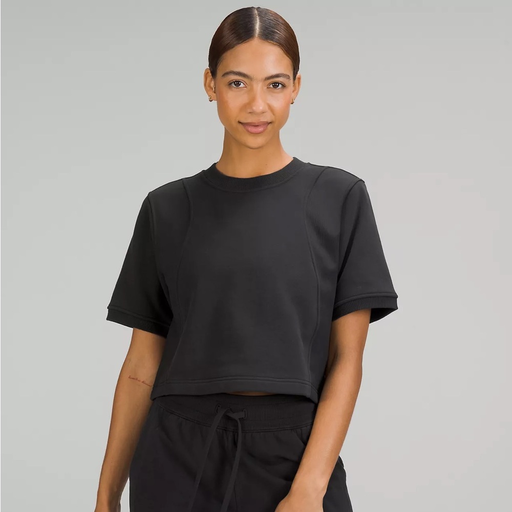 Lululemon crop french terry swift tshirt- size 2